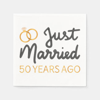 Serviette En Papier Marié Il Y A 50 Ans IV