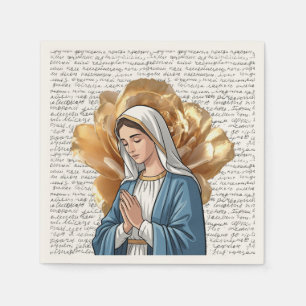 Serviette En Papier Marie Mère Religieuse Catholique Chrétienne Baptêm