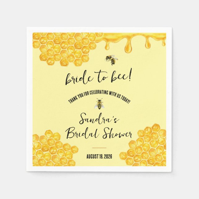 Serviette En Papier Mariée à devenir ! Shower de mariage (Devant)