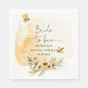 Serviette En Papier Mariée à être abeille Fête des mariées florale