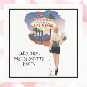 Serviette En Papier Mariée aux cheveux roux de Las Vegas / Mariée glam