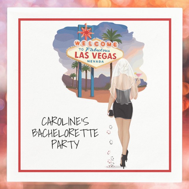 Serviette En Papier Mariée Blonde de Las Vegas Personnalisée Enterreme (Créateur téléchargé)