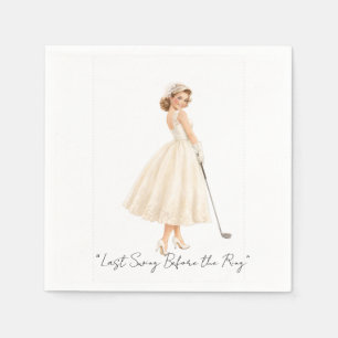 Serviette En Papier Mariée célibataire de golf femme golfeuse 