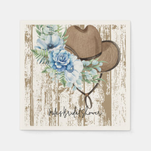 Serviette En Papier mariée cowgirl shower 