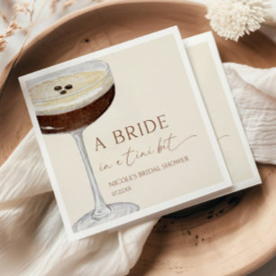 Serviette En Papier Mariée Dans Un Tini Bit Expresso Martini Enterreme