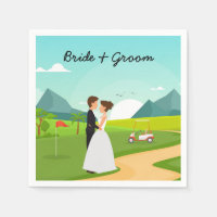 Mariée et salle de jeu au terrain de golf Mariage 