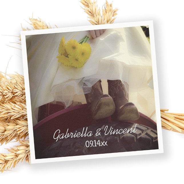 Serviette En Papier Mariée sur Red Tractor Country Farm Mariage (Créateur téléchargé)