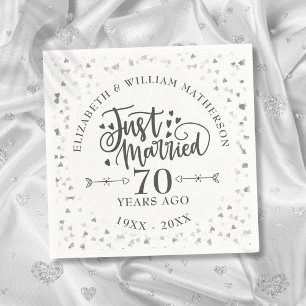 Serviette En Papier Mariés à peine ! 70e anniversaire de mariage
