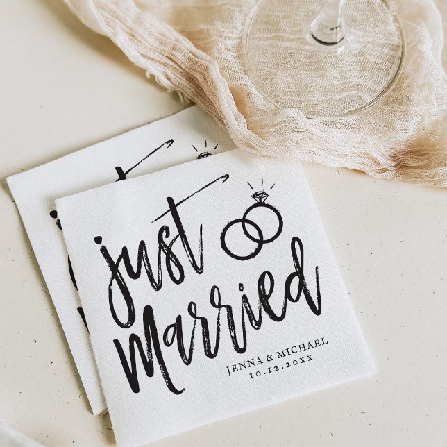 Serviette En Papier Mariés à peine ! | Scénario de soirée post-nuptial (Créateur téléchargé)