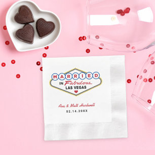 Serviette En Papier Mariés dans un mariage fabuleux à Las Vegas