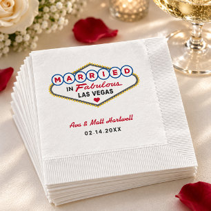 Serviette En Papier Mariés dans un mariage fabuleux à Las Vegas