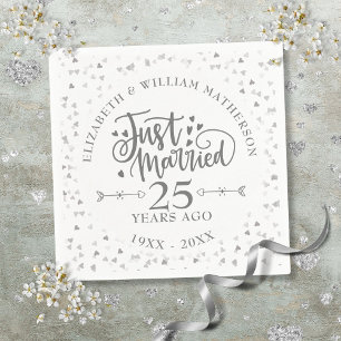 Serviette En Papier Mariés depuis 25 ans d'anniversaire de mariage