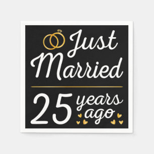 Serviette En Papier Mariés depuis 25 ans II