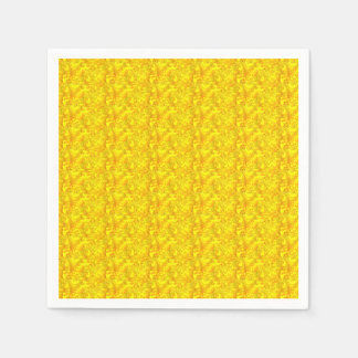 Serviette En Papier Marigold jaune Floral Motif sans joint