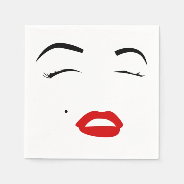 Serviette En Papier Marilyn Face (Devant)