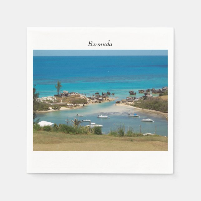 Serviette En Papier Marina de Bermudes Cove (Devant)