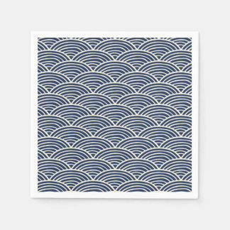 Serviette En Papier Marine japonaise Vagues océaniques bleues