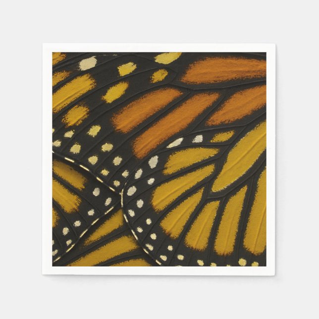 Serviette En Papier Mariposa Orange Yellow Monarch Butterfly Wing (Devant)