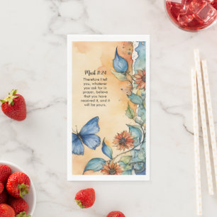 Serviette En Papier Mark 11:24 Bible chrétienne Verse Image