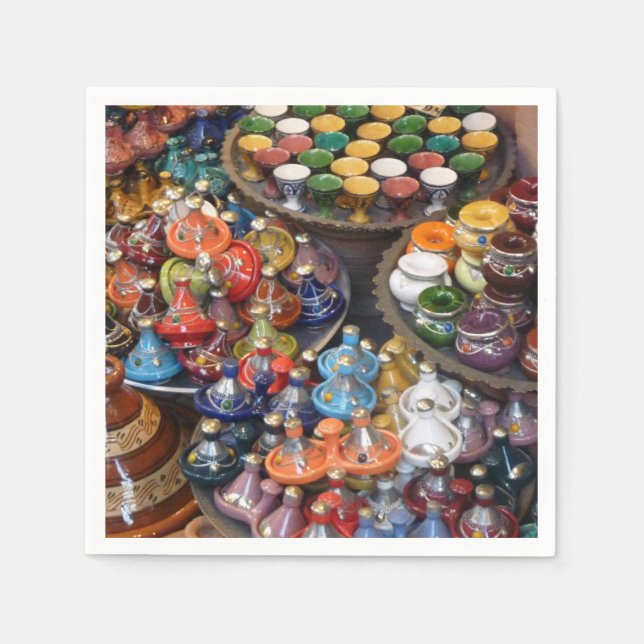 Serviette En Papier Maroc Cocktails Tagine serviettes (Devant)