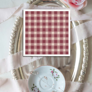 Serviette En Papier Maroon En vichy automne automne automne