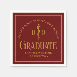 Serviette En Papier Maroon Osteopathic Médicale School Graduation Part