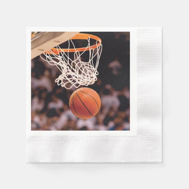 Serviette En Papier Marquage au basket-ball (Devant)