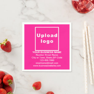 Serviette En Papier Marque d'affaires rose sur papier Napkin