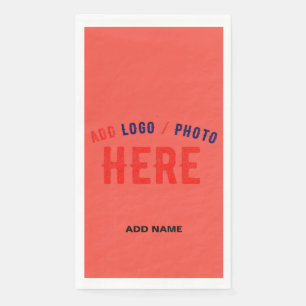 SERVIETTE EN PAPIER MARQUE VÉRIFIÉE DE L'ORANGE ROUGE MODERNE ET ÉLÉGA