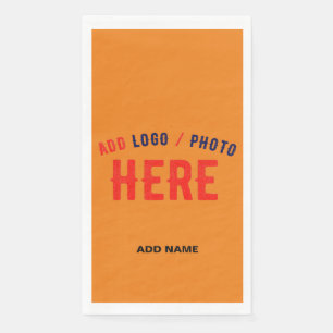 SERVIETTE EN PAPIER MARQUE VÉRIFIÉE DE L'ORANGE SOMBRE MODERNE ET MODE