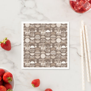 Serviette En Papier Marron Terre Neutre Nordique Scandinave 