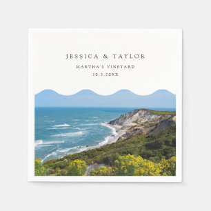 Serviette En Papier Martha's Vineyard Mariage Custom Cocktail Napkins