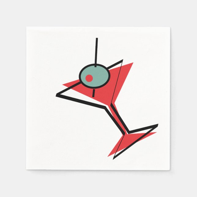 Serviette En Papier Martini (Devant)