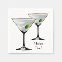 Martini Cockatl Party Napkin