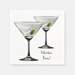 Serviette En Papier Martini Cockatl Party Napkin
