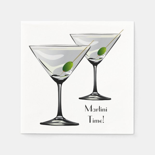 Serviette En Papier Martini Cockatl Party Napkin (Devant)