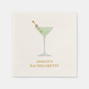 Serviette En Papier Martini Cocktail Wedding shower ou Bachelorette