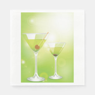 Serviette En Papier Martini Cocktails Papier Napkins