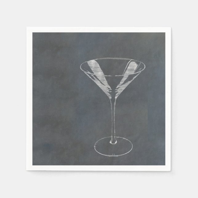 Serviette En Papier Martini Glass (Devant)