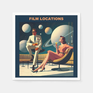 Serviette En Papier Martini Space Travel Affiches Emplacements du film