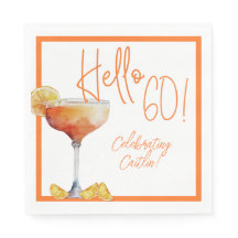 Martini Verre 60e Anniversaire Papier Napkin