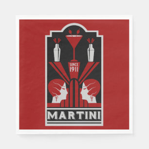 Serviette En Papier Martini vintage Art déco