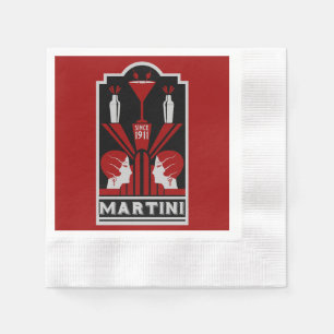 Serviette En Papier Martini vintage Art déco