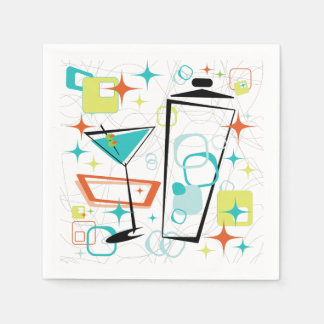 Serviette En Papier Martinis A Go-Go Cocktail Napkins