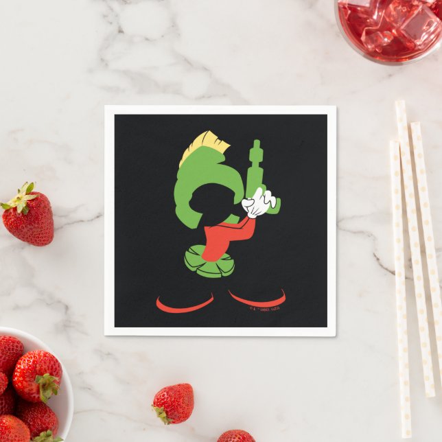 Serviette En Papier MARVIN MARTIAN™ Silhouette avec Raygun (En situation)