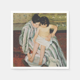 Serviette En Papier Mary Cassatt Peinture sur le bain de l'enfant