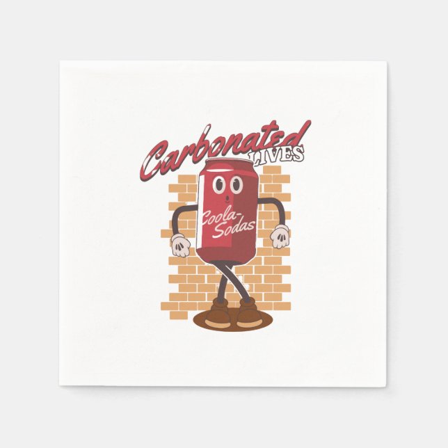 Serviette En Papier Mascot Boire Cola (Devant)