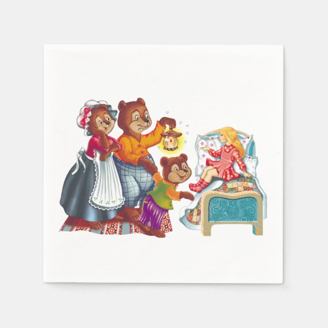 Serviette En Papier Masha et 3 ours (Devant)