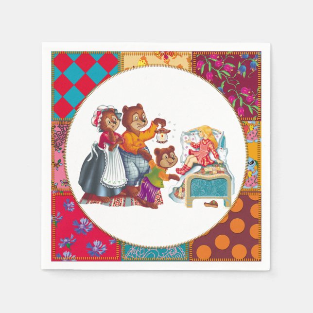 Serviette En Papier Masha et 3 ours (Devant)