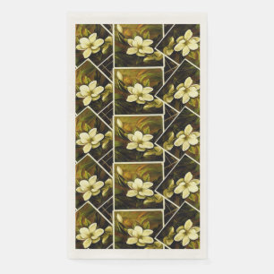 Serviette En Papier Mashup vintage de peinture encadrée de Magnolia Bo